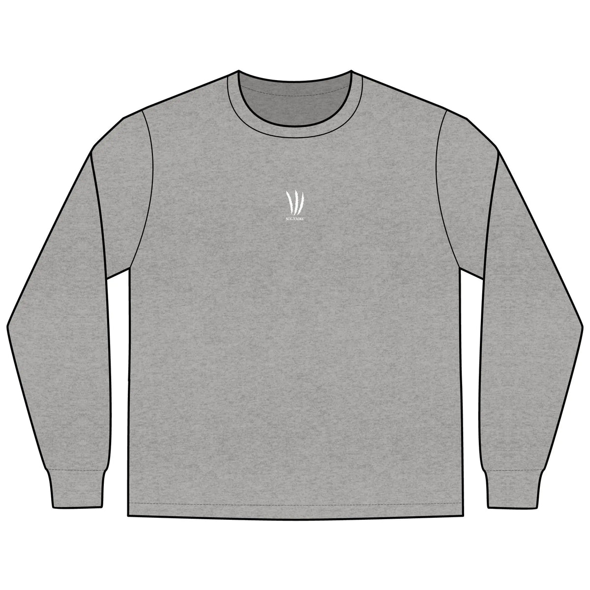 Men’s Black Long Sleeve Tee – Minimalist Solitaire Paris Classique Design Printify
